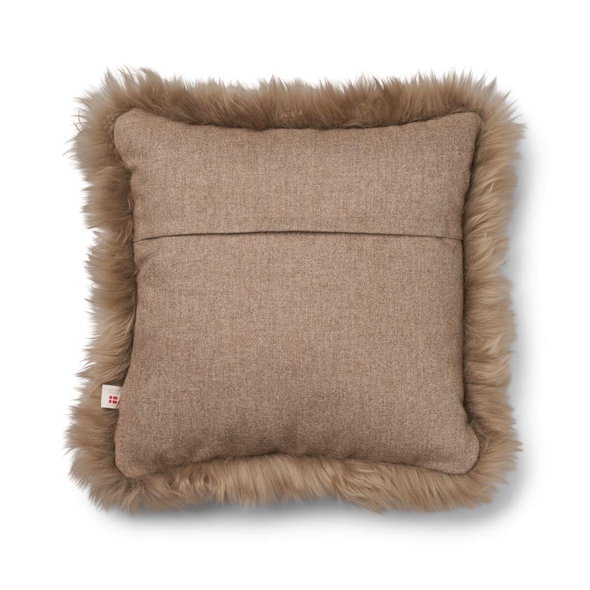 Wool Cushion | Long Wool Trim | 52x52 cm | 34x52 cm Beige/Taupe