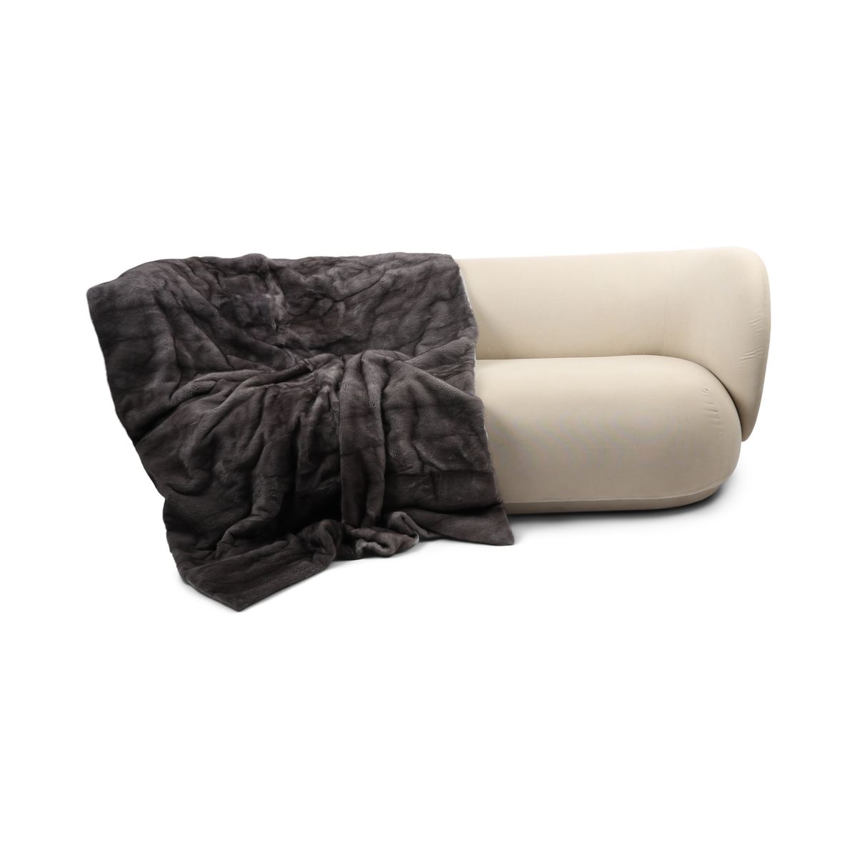 Mink Throw | Cashmere Backing | Blue Irish | 140x180 cm