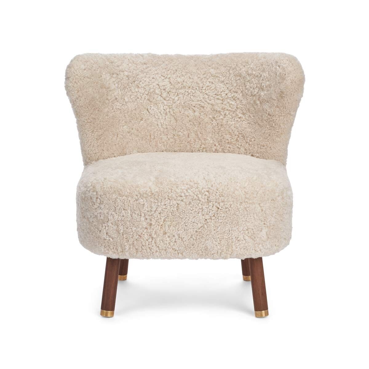 Emil Lounge Chair | Short Wool Pearl