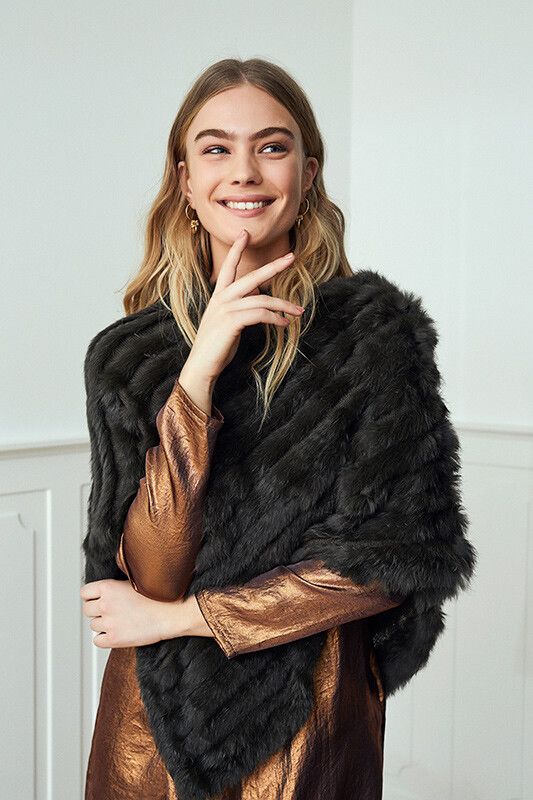 Molly Poncho Dark Grey