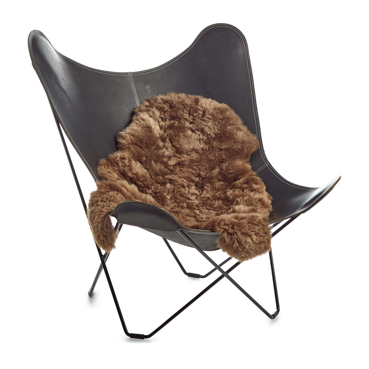 Icelandic Sheepskin | Short Wool | 90-100 cm Rusty Brown