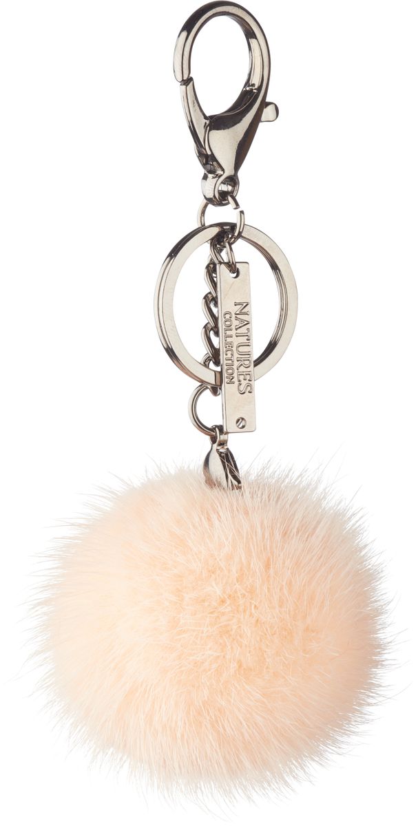 Pom Pom Keyring Peach Pink