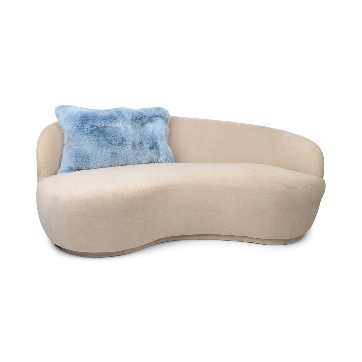 Premium Fox Cushion | Cashmere Backing | Norway | Sky Blue | 48x76 cm
