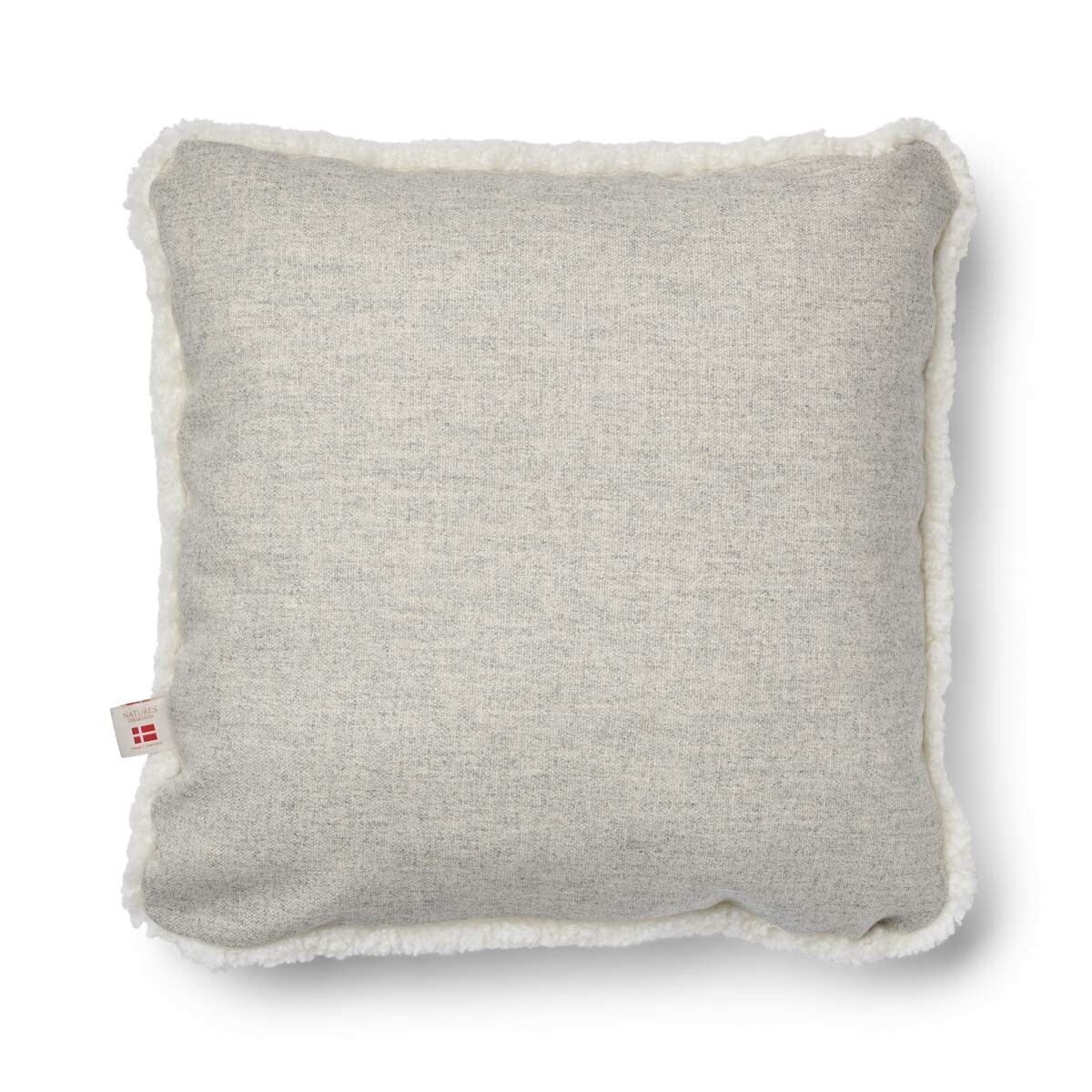 Short-Wool Sheepskin Cushion | 52x52 cm | 34x52 cm Silver/Ivory