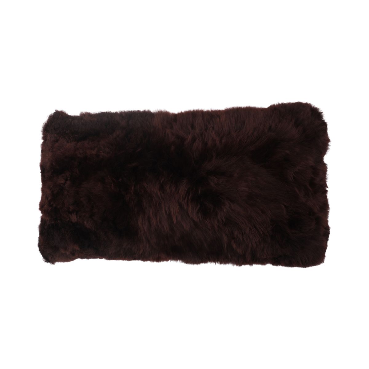 Alpaca Fur Cushion | Double sided | Short Wool Chocolate