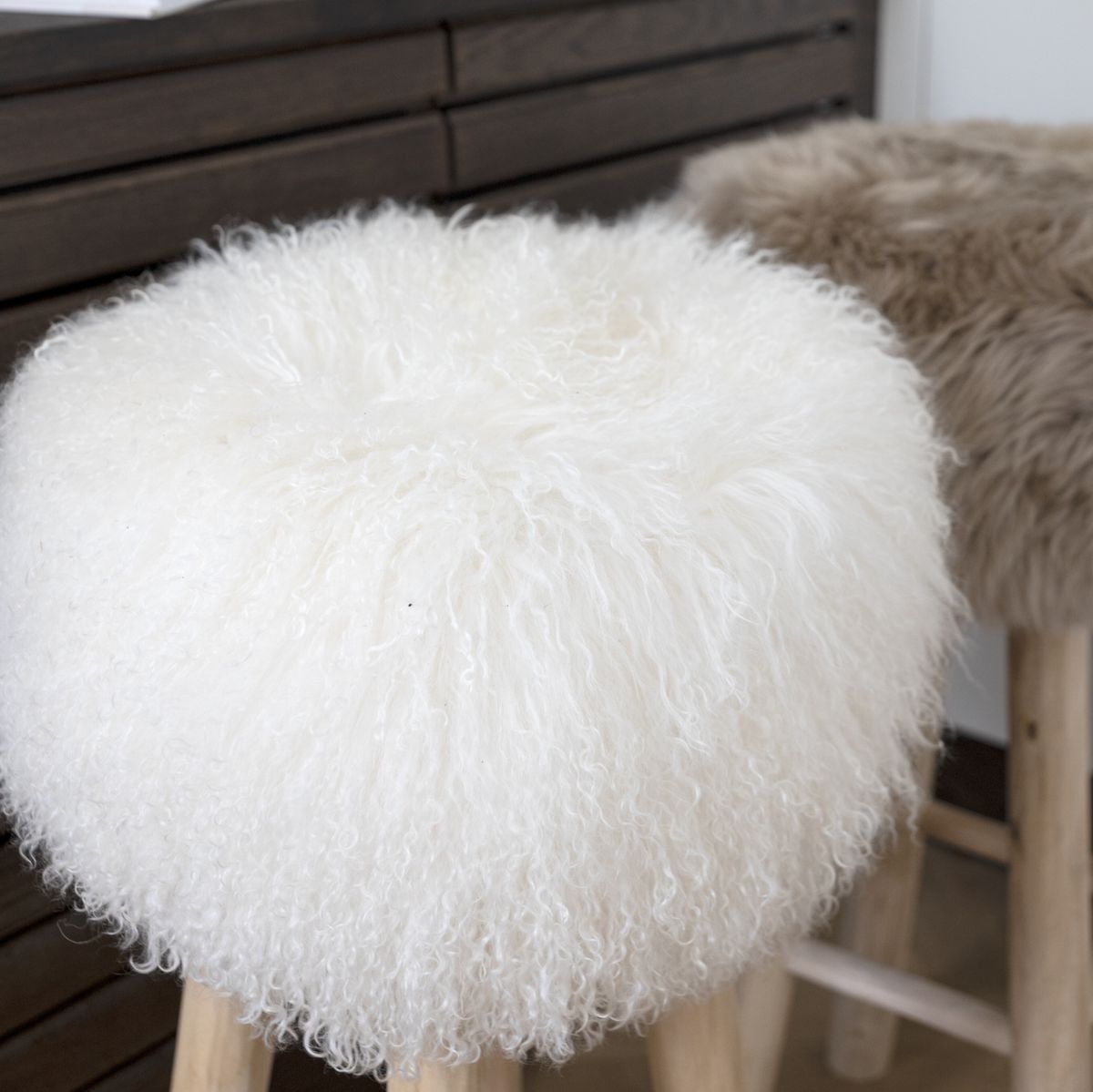 Tibetan Stool Cover | Ø35xH17 cm Arctic Sunrise