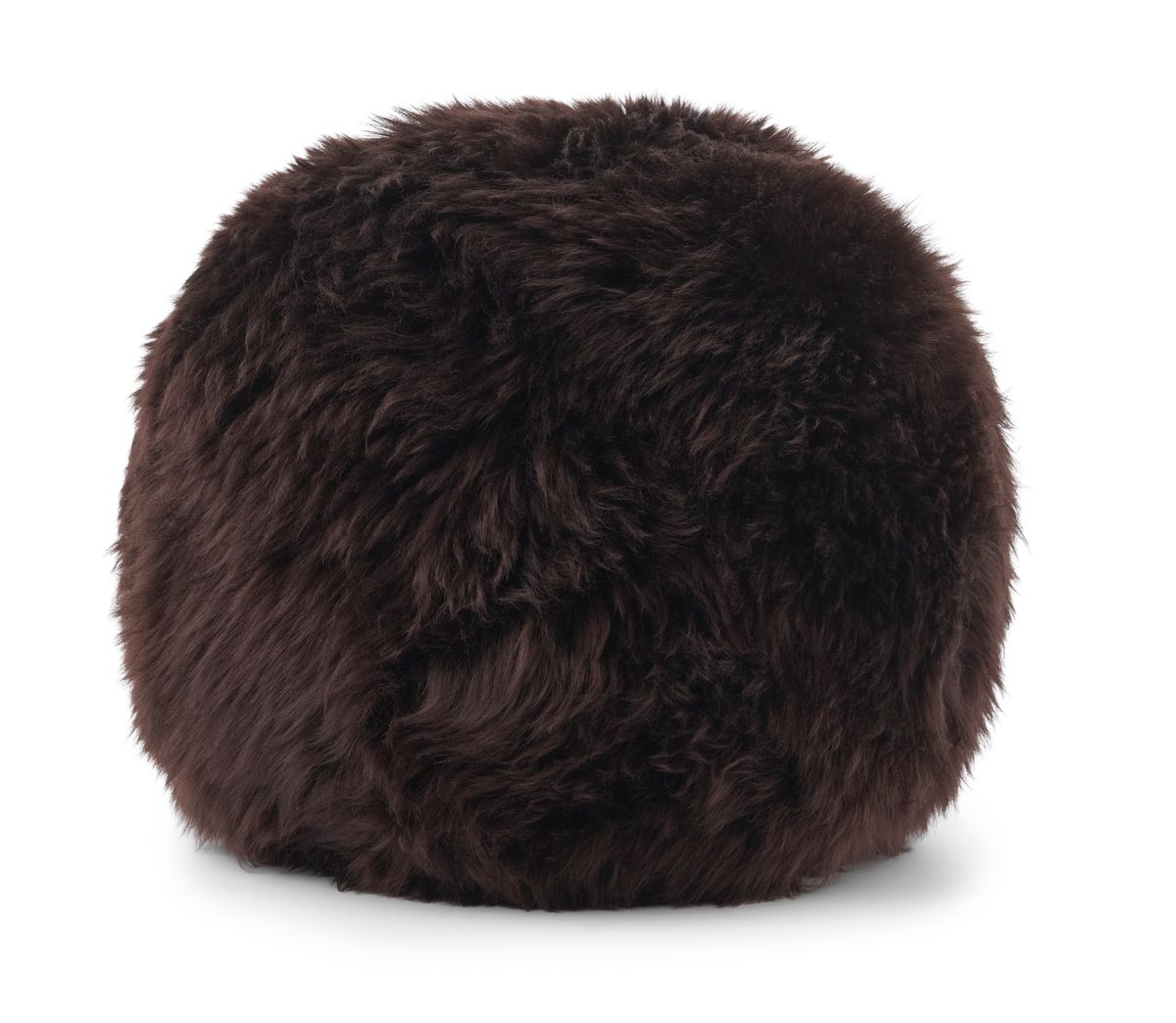 Angelite Round Cushion | D30 cm | D25 | D35 | Long Wool Chocolate