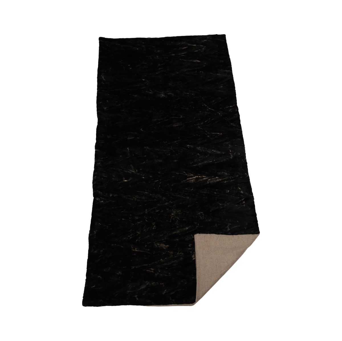 Mink Throw | Cashmere Backing | Blacky | 105x205 cm