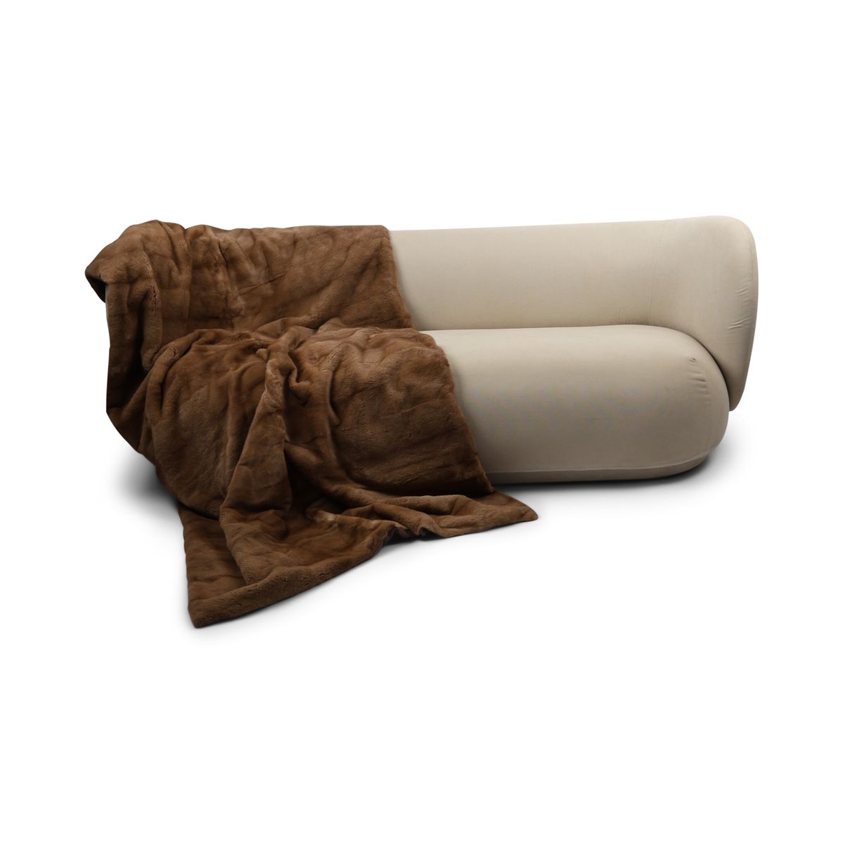 Mink Throw | Cashmere Backing | Redglow | 195x125 cm