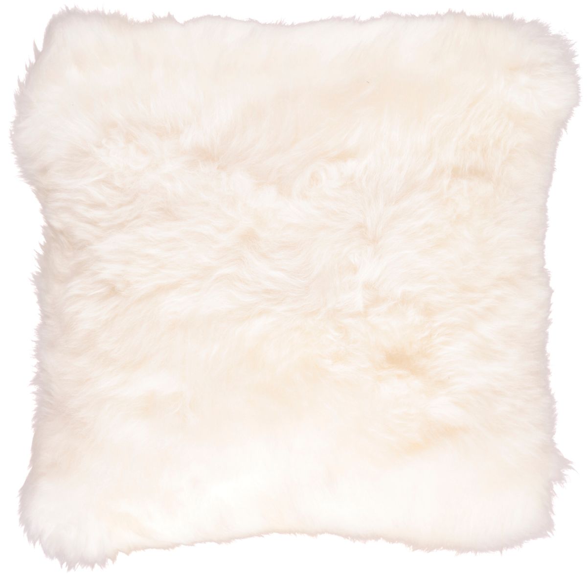 Long Wool Sheepskin Cushion | 50x50 cm Ivory