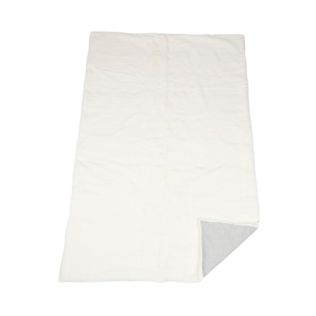 Mink Throw | Cashmere Backing | Pearl | 122x180 cm