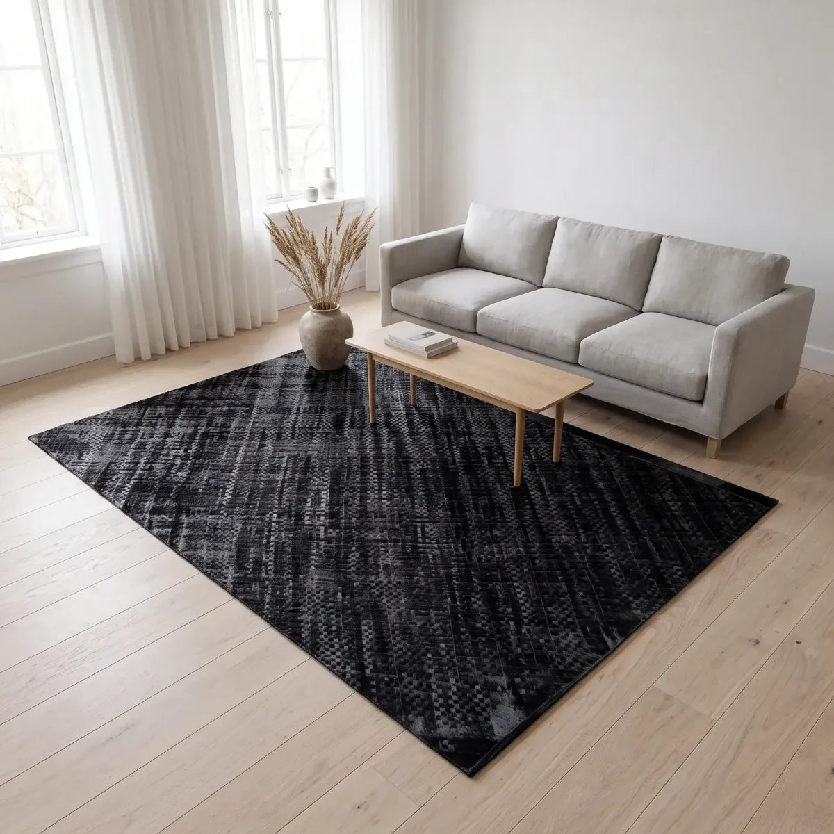 Black Cowhide Design Rug | Brazil | 200x300 cm | 170x240 cm