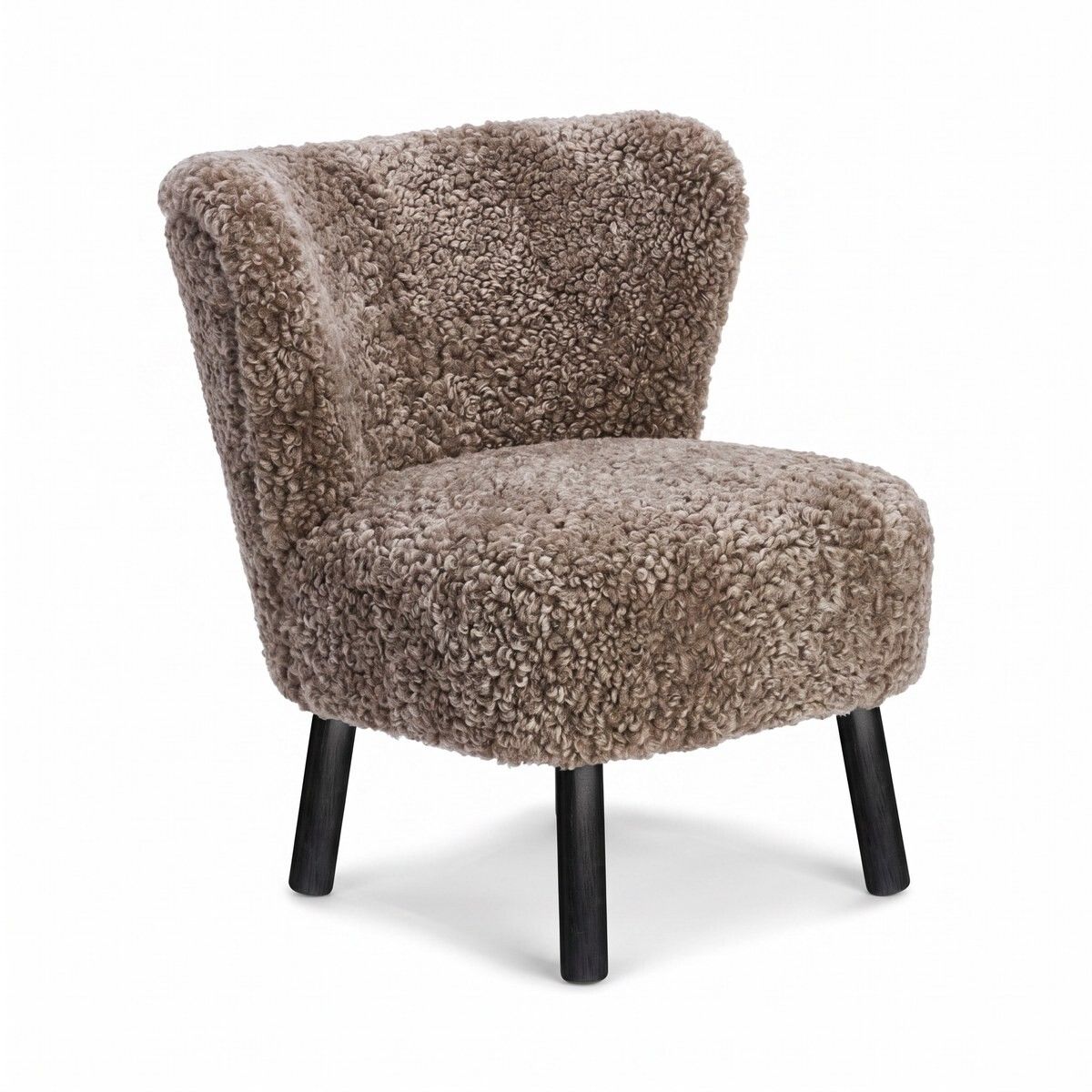 Emily Lounge Chair | Short Wool Cappuccino
