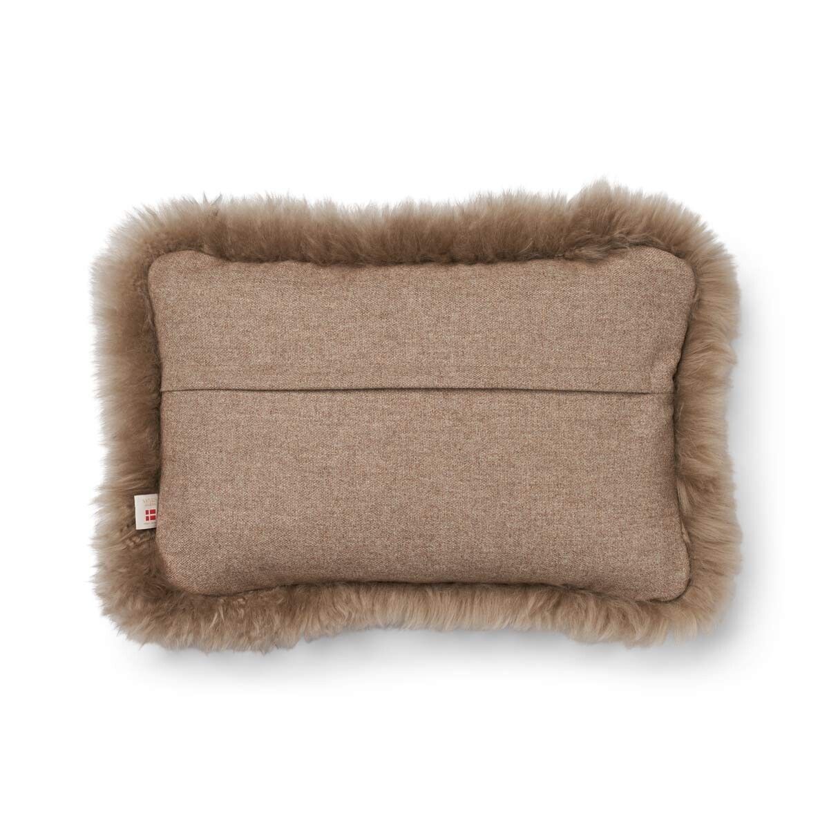 Wool Cushion | Long Wool Trim | 52x52 cm | 34x52 cm Beige/Taupe