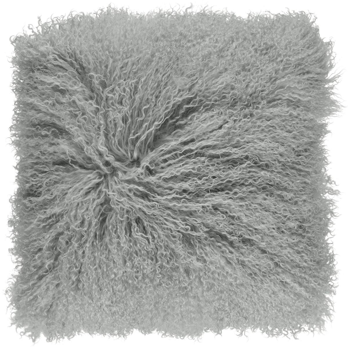 Curly Sheepskin Cushion | Doublesided | 56x56 cm | 40x40 cm Light Grey