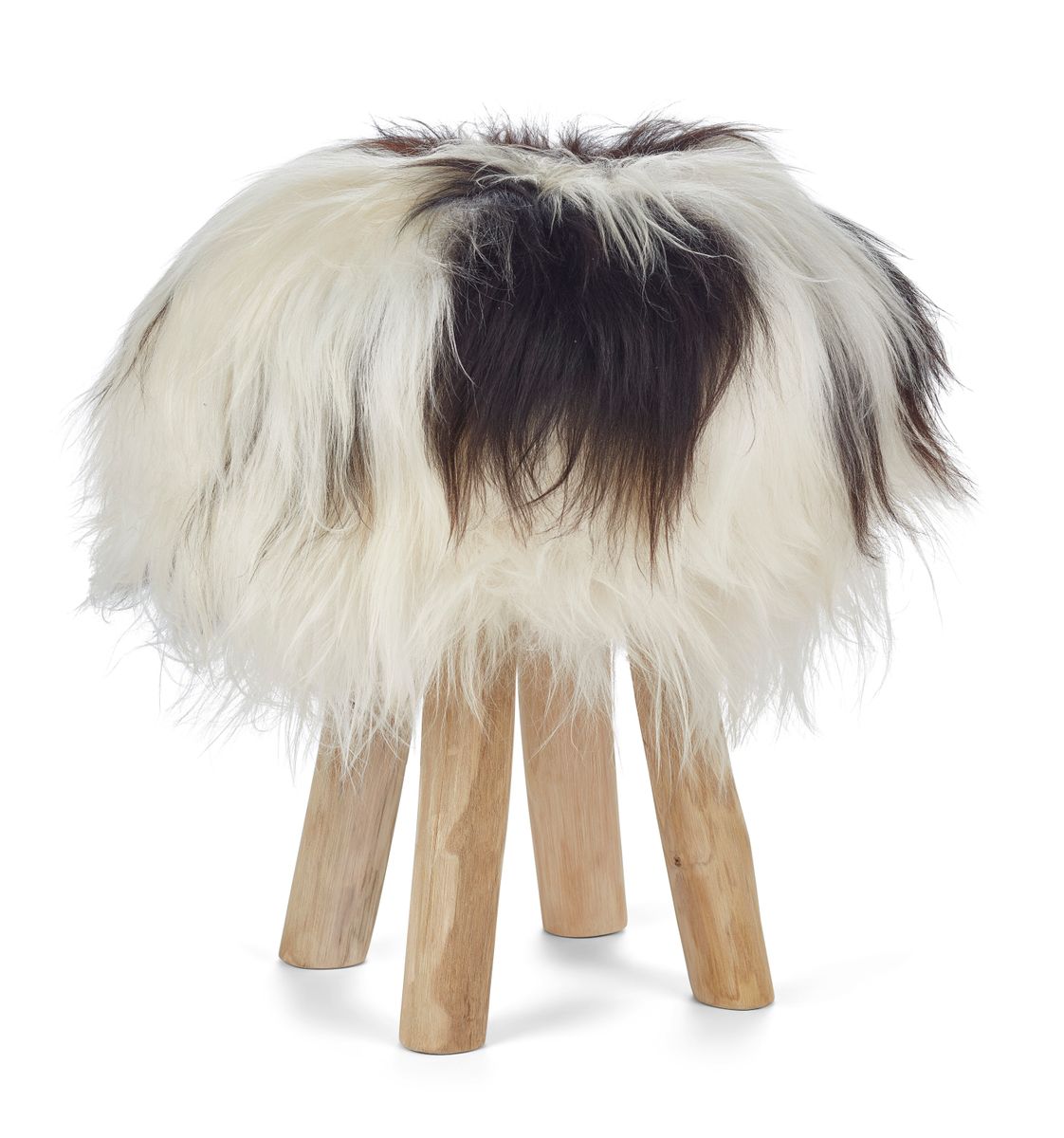 Theo Stool + Cover | Oak Legs | Icelandic Sheepskin
