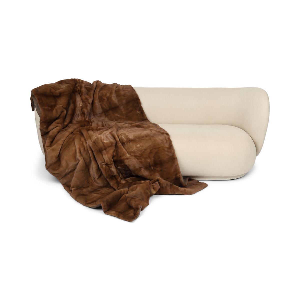 Mink Throw | Cashmere Backing | Redglow | 126x212 cm