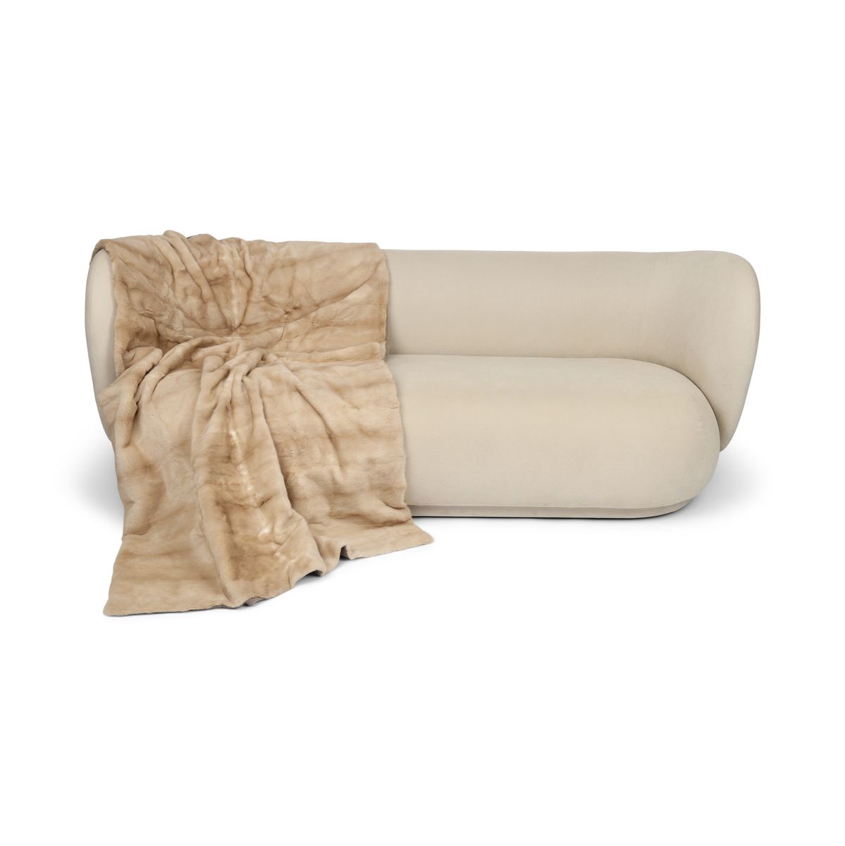 Mink Throw | Cashmere Backing | Palomino | 108x172 cm