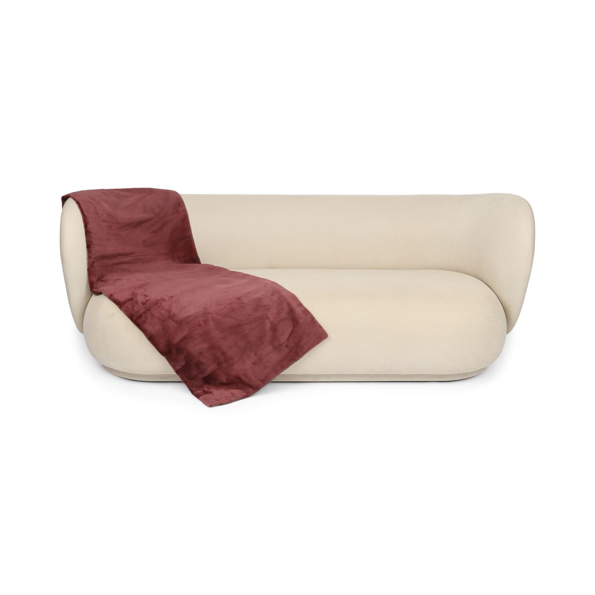 Mink Throw | Cashmere Backing | Old Rose | 62x158 cm
