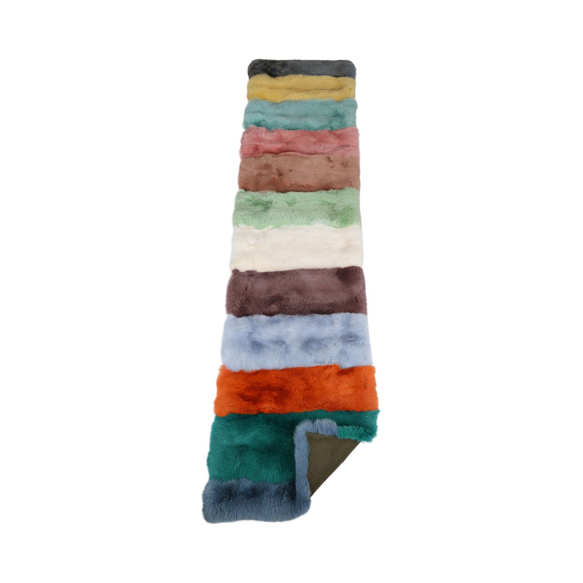 Premium Fox Throw | Cashmere Backing | Mix Fox | 75x300 cm