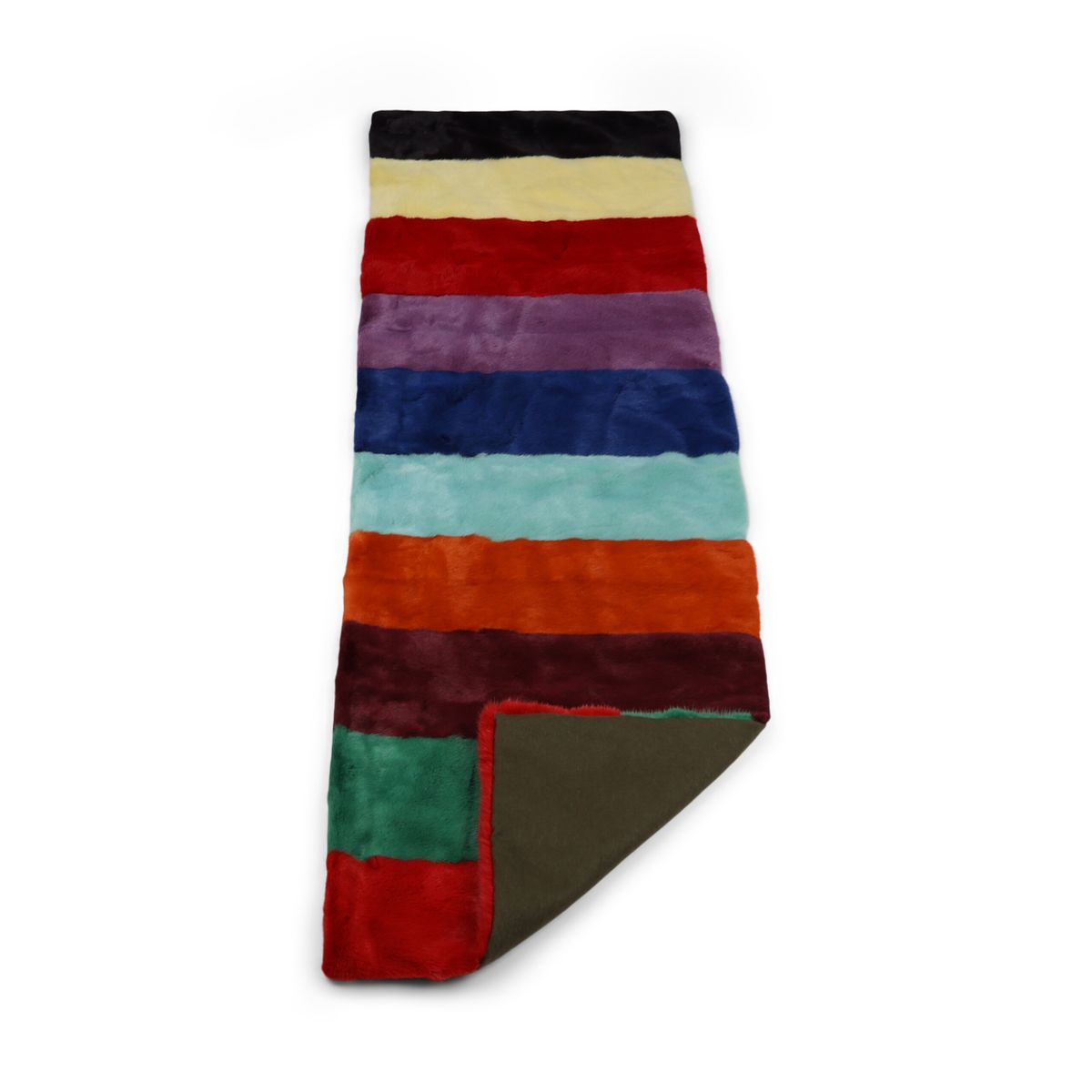 Mink Throw | Cashmere Backing | Multicolor Bright | 52x156 cm