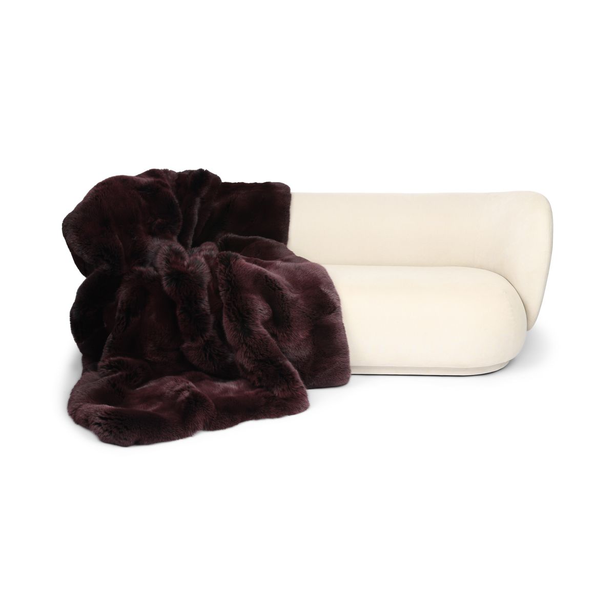 Premium Fox Throw | Cashmere Backing | Purple | 200x170 cm
