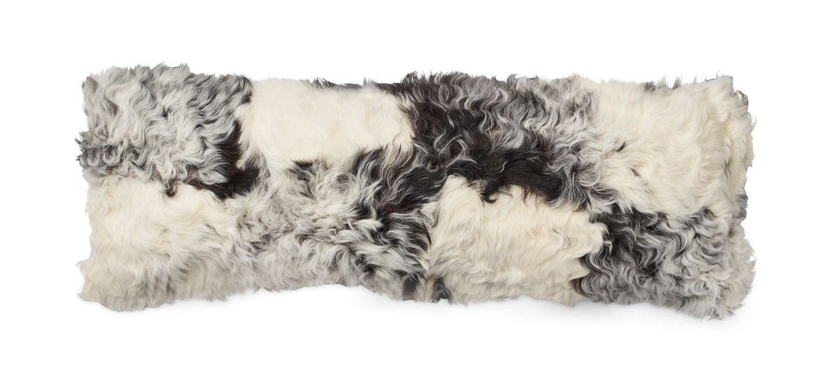 Toscana Lamb Cushion | Doublesided Black/White Mix
