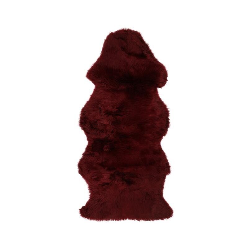 New Zealand Sheepskin | Long Wool | Rug 135 cm Burgundy