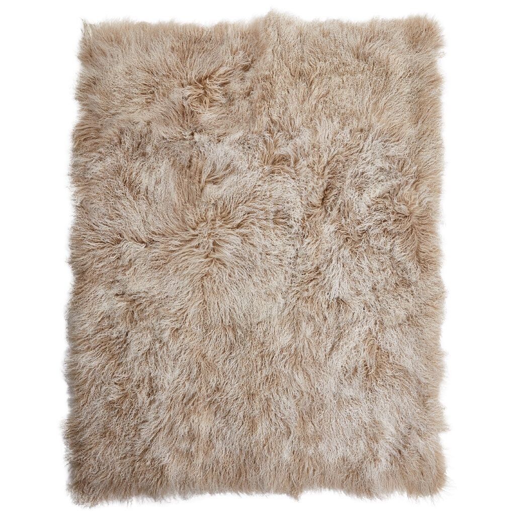 Throw of Curly Sheepskin Arctic Sunrise