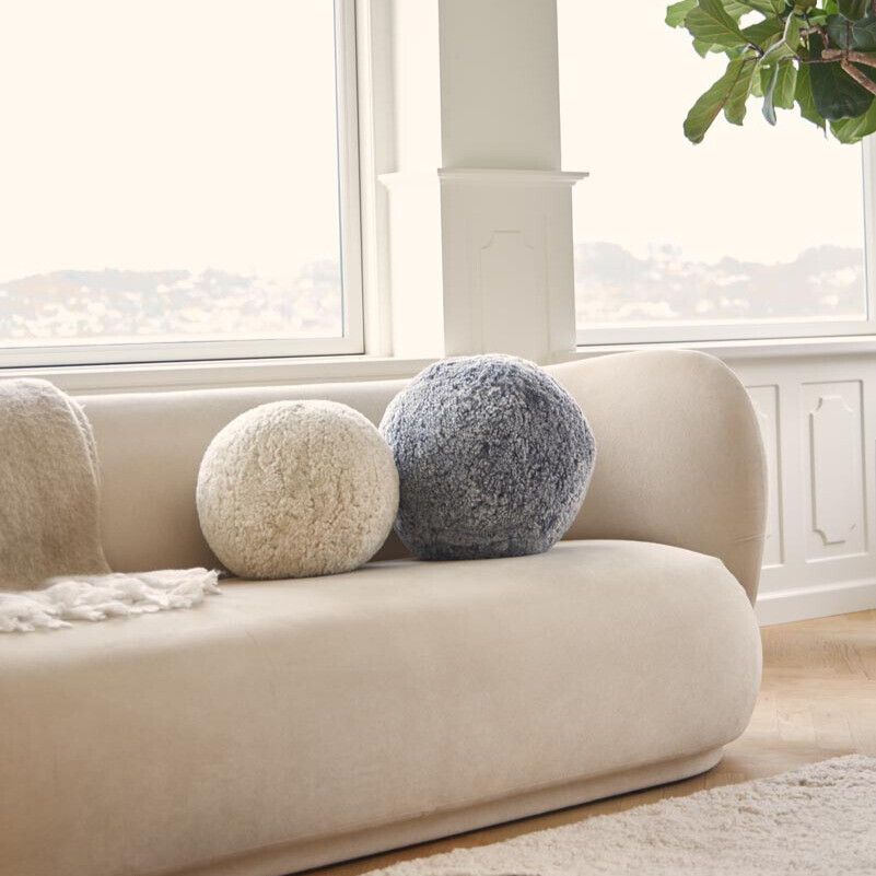 Angelite Cushion | Ø25 cm | Ø30 cm | Ø35 cm SW Curly Black