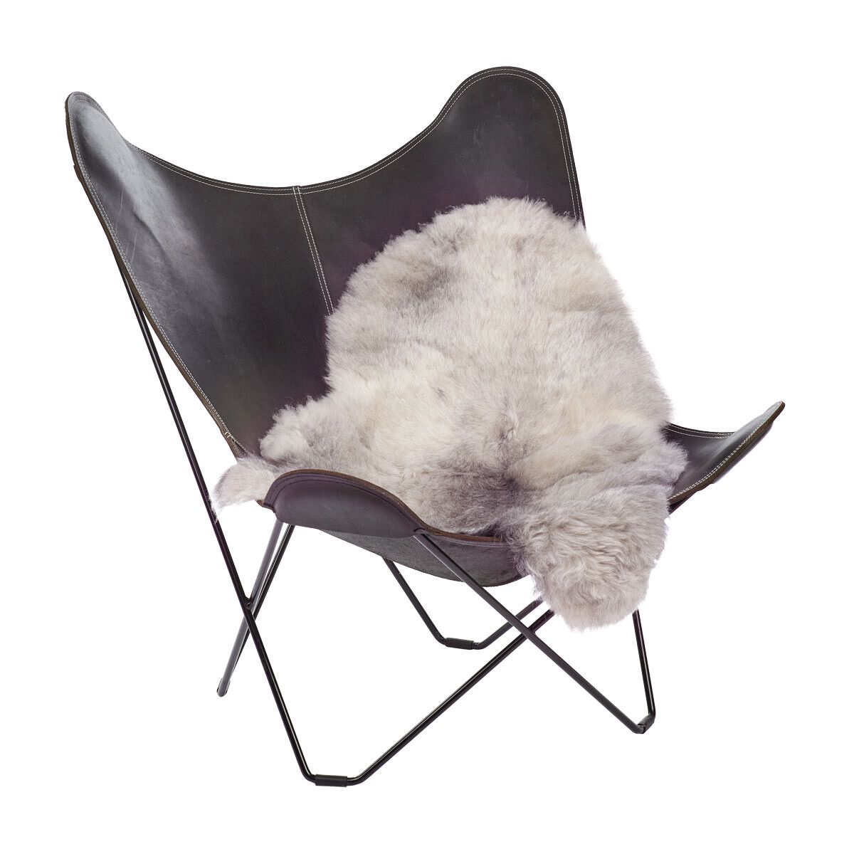 Icelandic Sheepskin | Short Wool | 90-100 cm Natural Grey