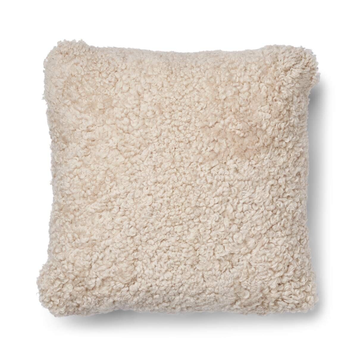 Short-Wool Sheepskin Cushion | 52x52 cm | 34x52 cm Beige/Pearl