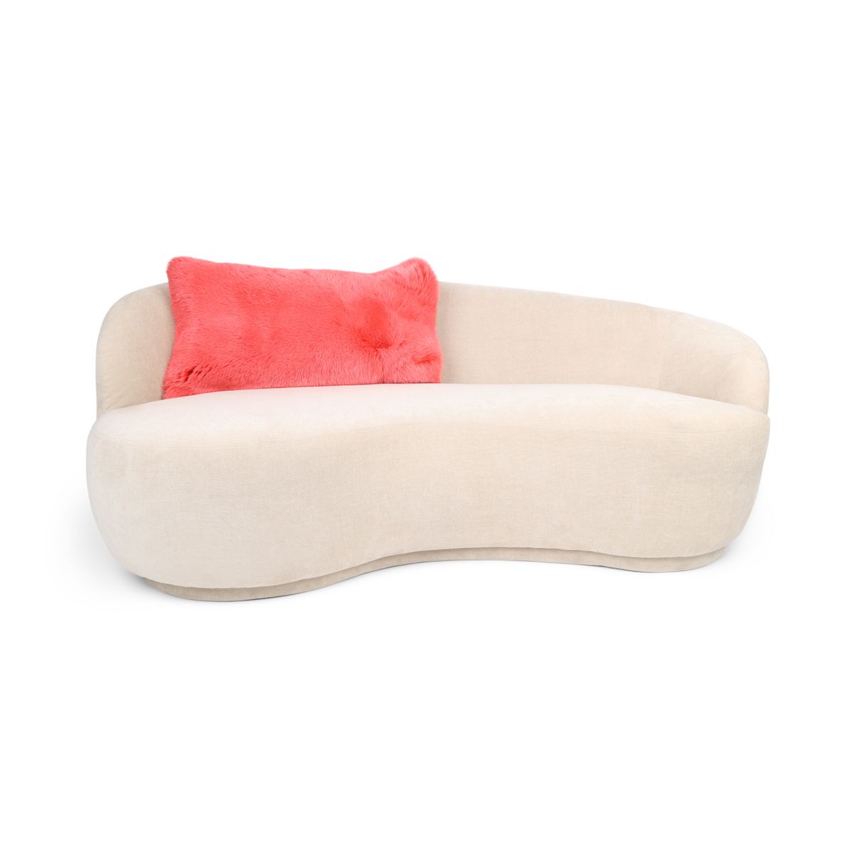 Premium Fox Cushion | Cashmere Backing | Norway | Coral Peach | 45x85 cm