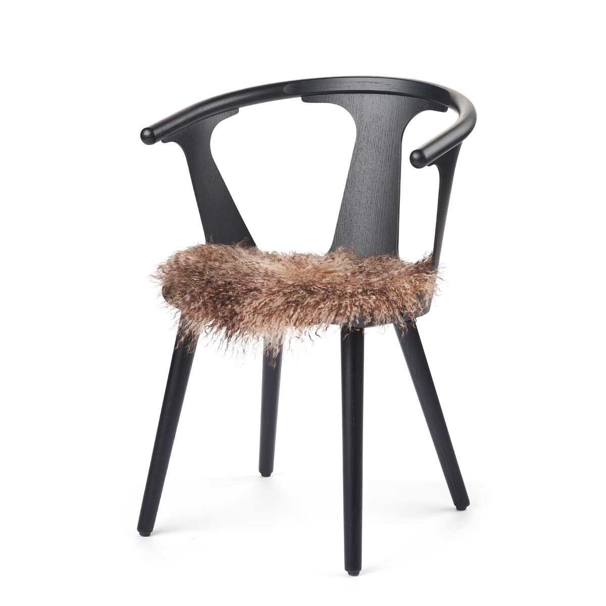 Tibetan Sheepskin Seat Cover | Ø38cm Sunset