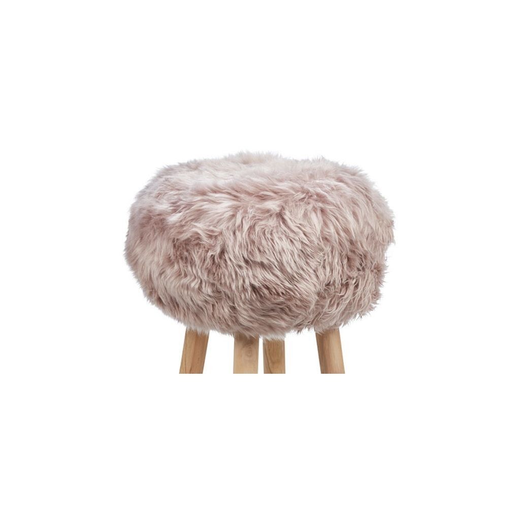New Zealand Sheepskin Stool / Bar Stool Cover | Ø35xH17 cm Dove