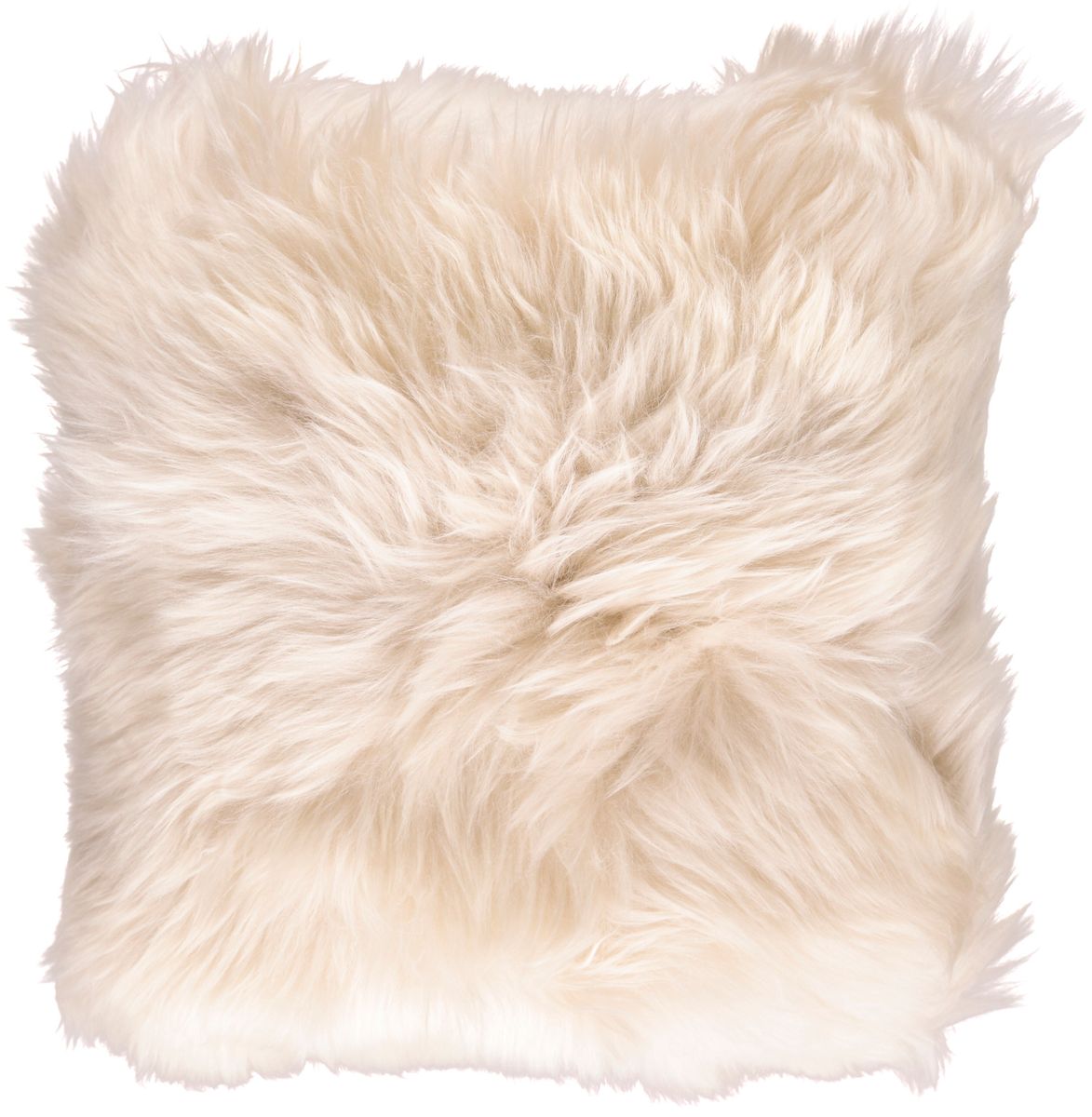 Long Wool Sheepskin Cushion | 50x50 cm Linen