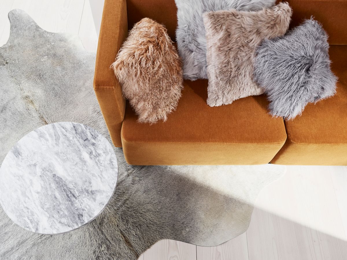 Curly Sheepskin Cushion | Doublesided | 56x56 cm | 40x40 cm Light Grey