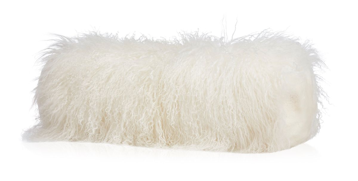 Curly Bolster Cushion | Ø20x52 cm Ivory