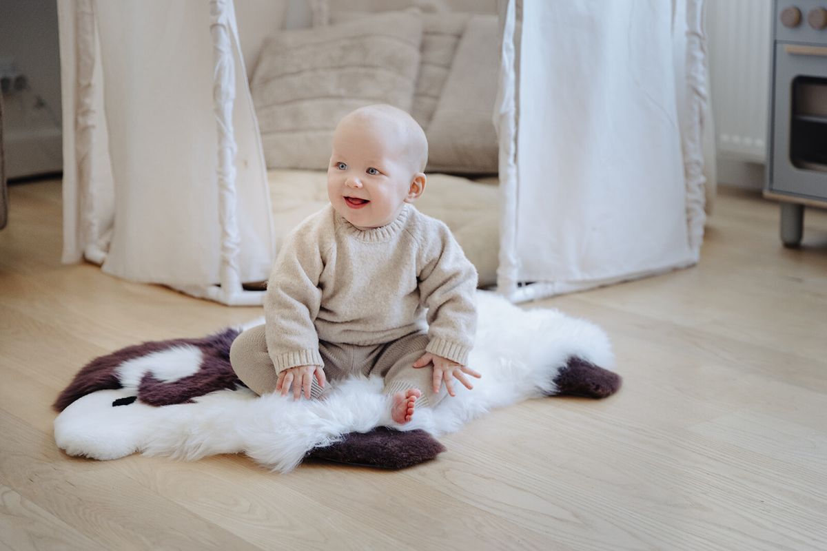 Cute Sheep Rug | New Zealand | 35x48 cm Ivory