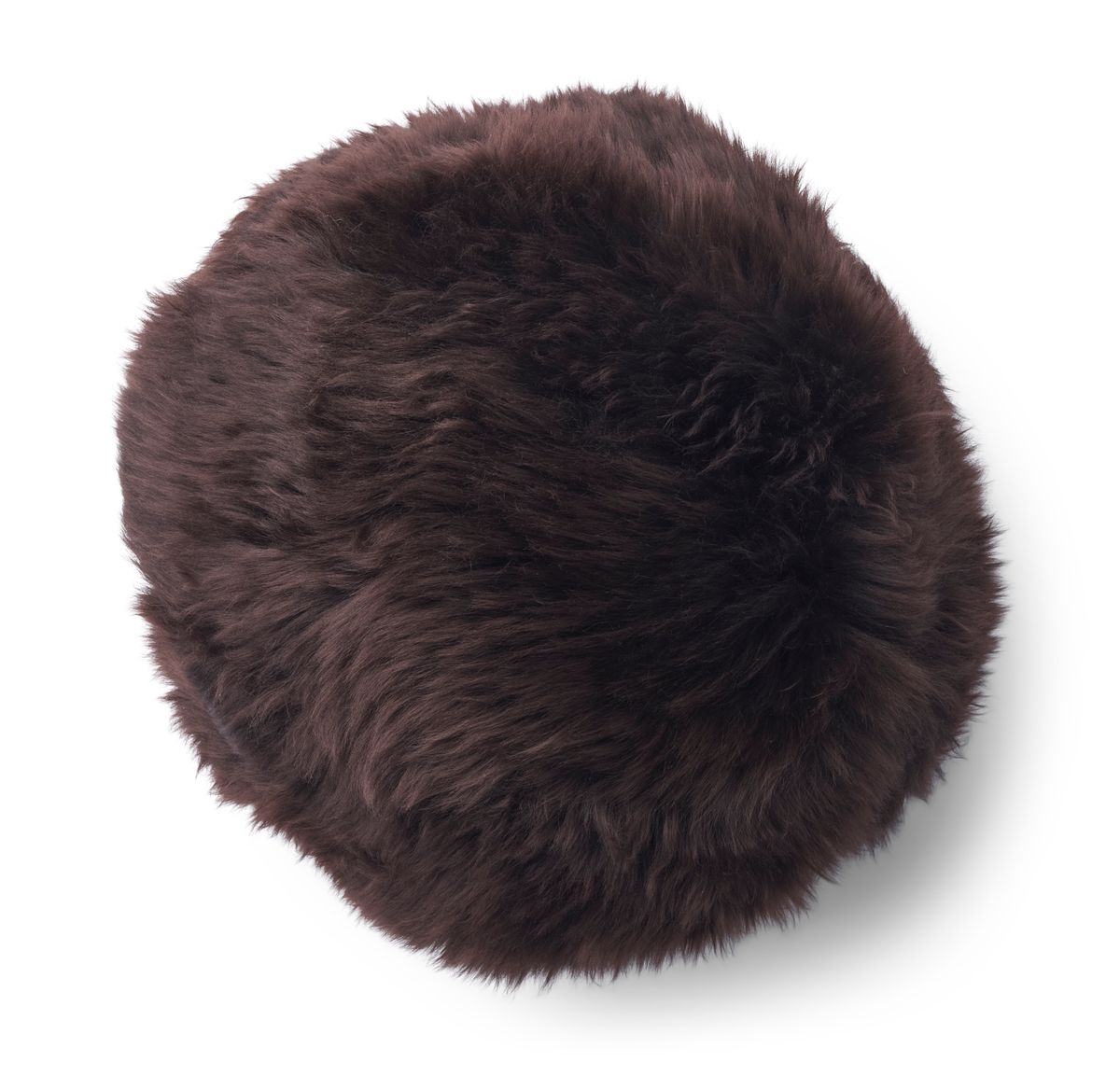 Angelite Round Cushion | D30 cm | D25 | D35 | Long Wool Chocolate