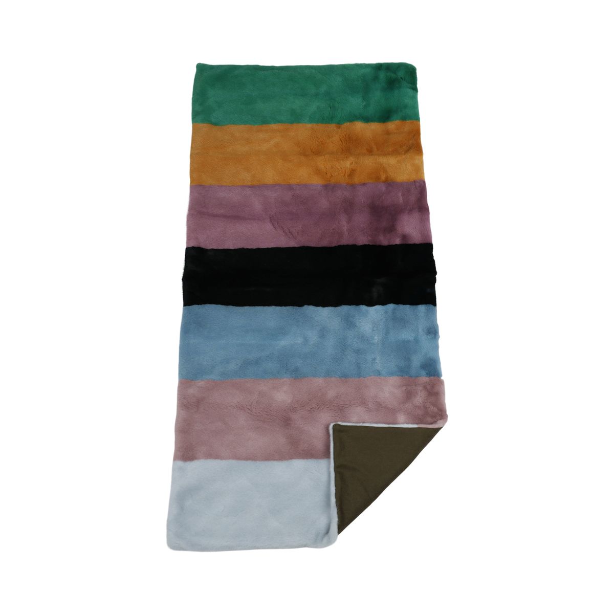 Mink Throw | Cashmere Backing | Multicolor | 70x124 cm