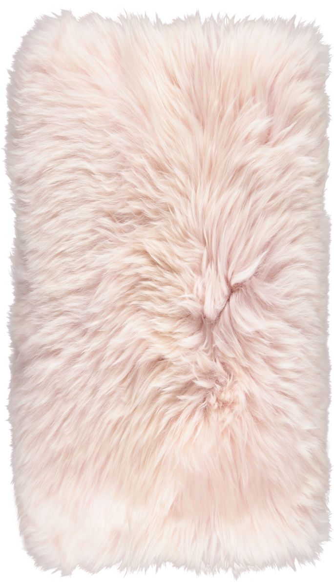Long Wool Sheepskin Cushion | 28x56 cm Candy