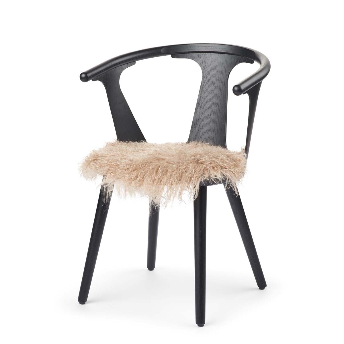 Tibetan Sheepskin Seat Cover | Ø38cm Warm Sand