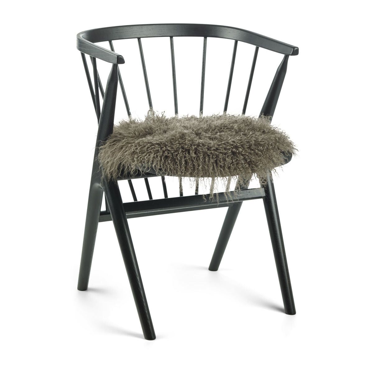 Tibetan Sheepskin Seat Cover | Ø38cm Taupe