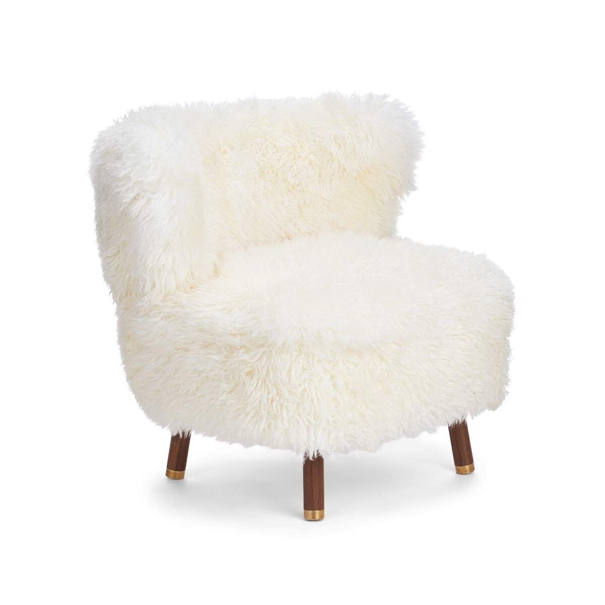 Emil Lounge Chair | Long Wool Snow White