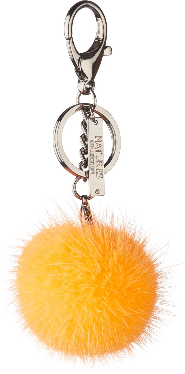 Pom Pom Keyring Orange