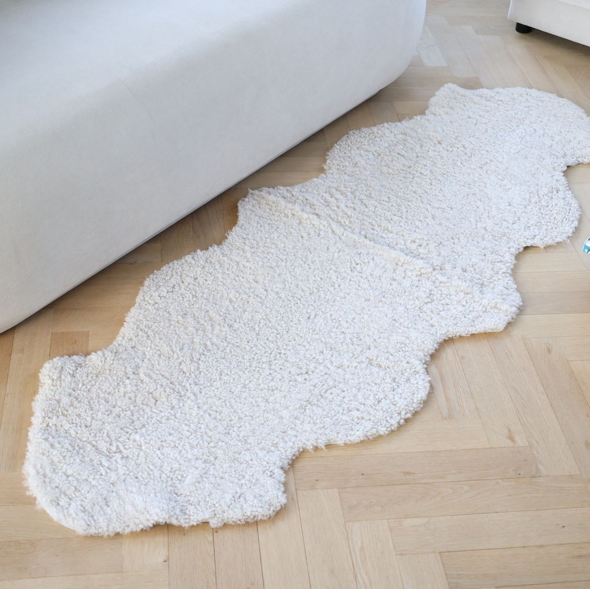 Double New Zealand Sheepskin | Short Curly Wool | 180 cm Anthracite