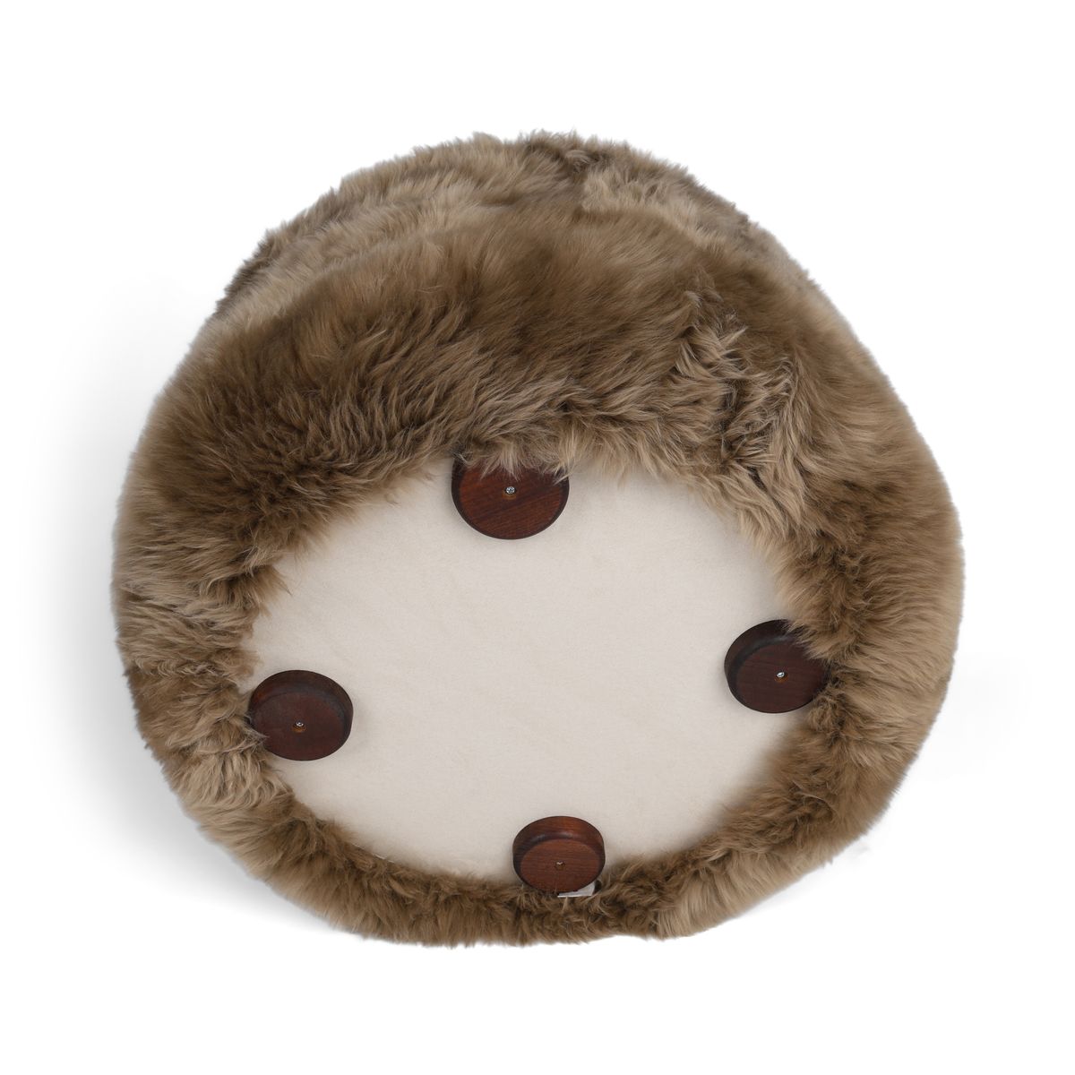 Skandi Footrest | Long Wool Sheepskin | New Zealand Taupe