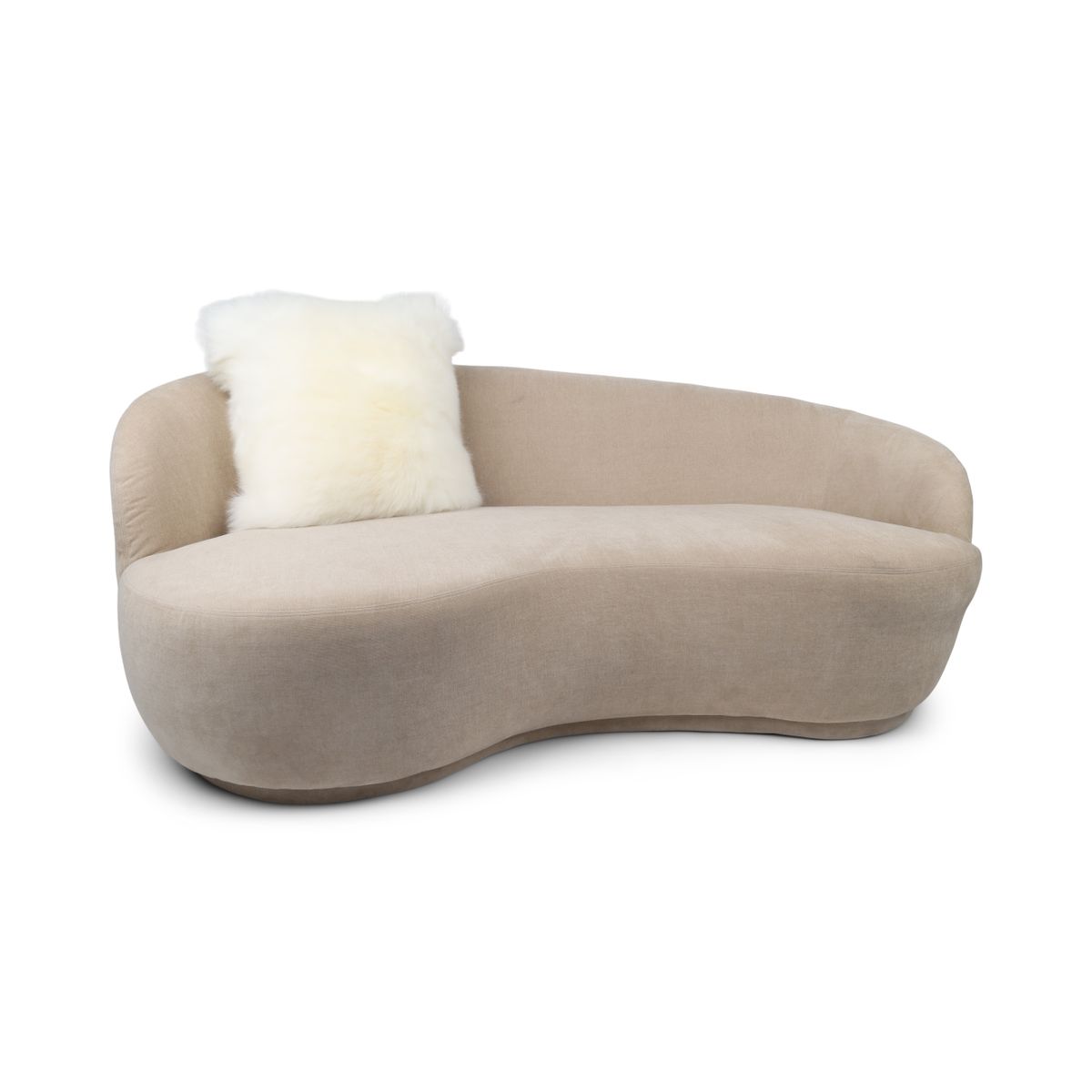 Toscana Sheepskin Cushion | Long Wool | Doublesided White