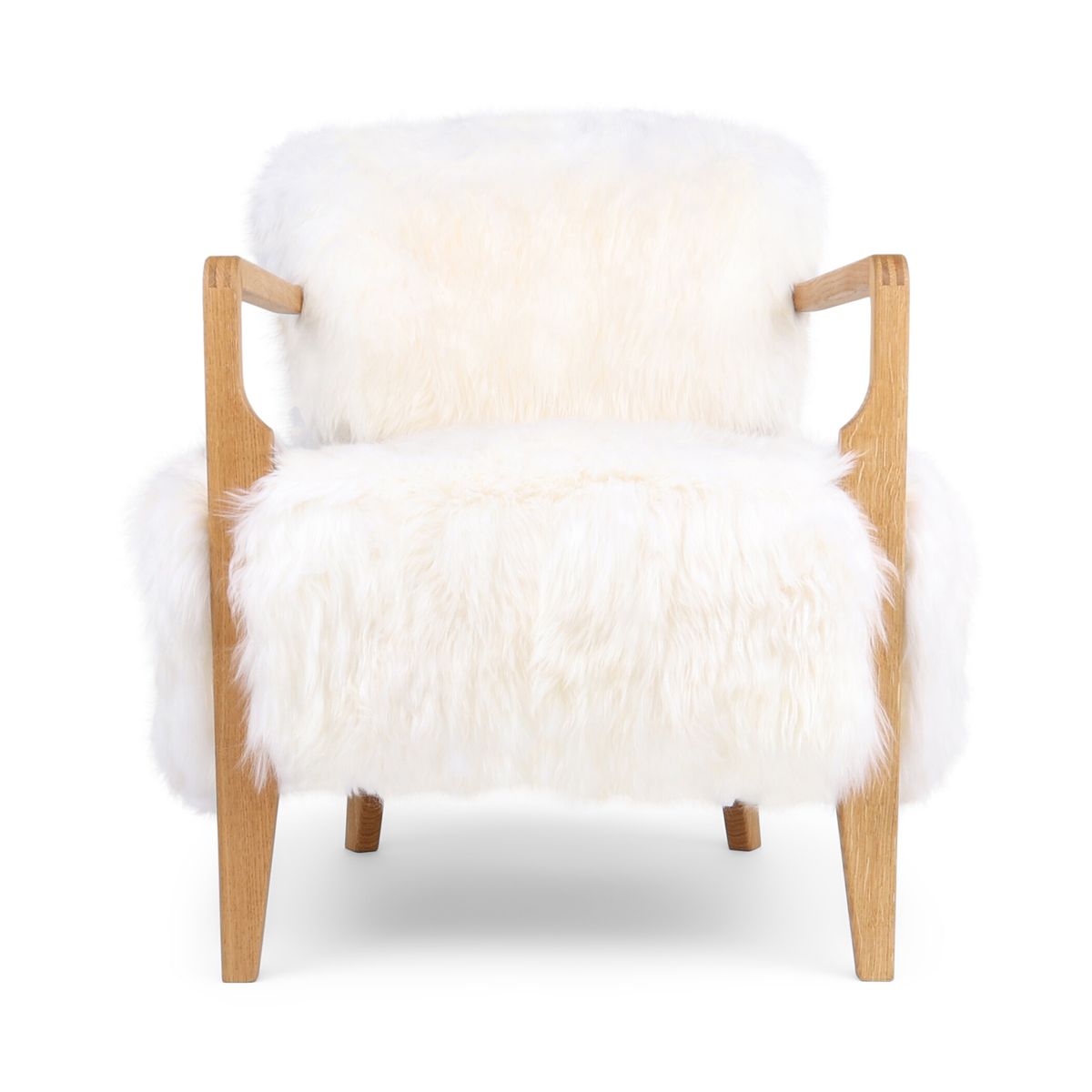 Lina Lounge Chair | New Zealand Sheepskin | Long Wool